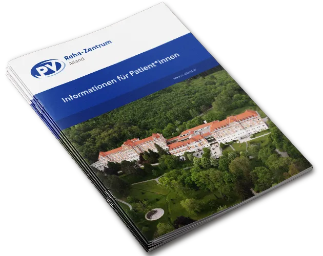 Titelbild Patientenbroschüre Reha-Zentrum Alland